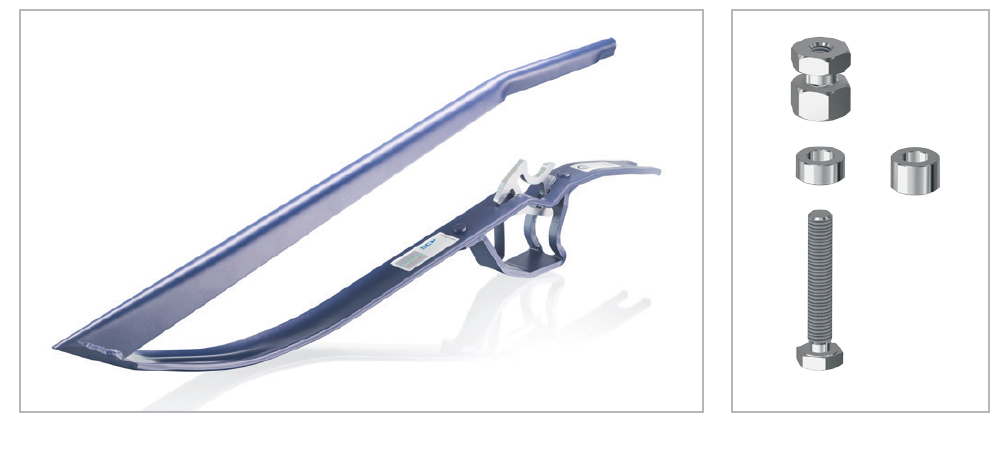 Ährenheber Arista in metallic hellblau & Montagekit