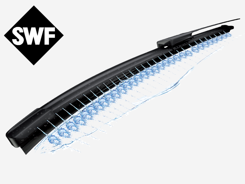 Czarne pióra wycieraczek